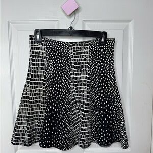 BCBGMaxAzria Black and White A-Line Skirt